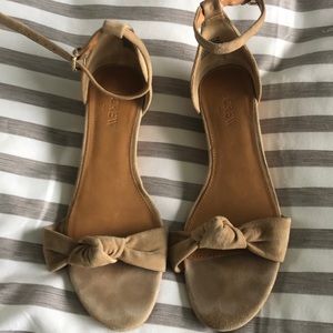 J crew sandals nude suede